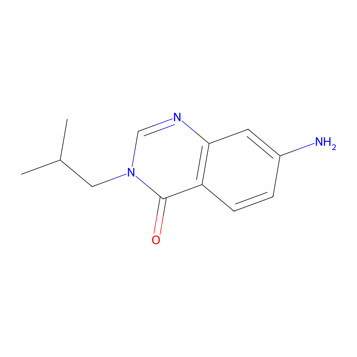 7-Amino-3-isobutylquinazolin-4(3H)-one molecular structure, CAS 2270906-44-8