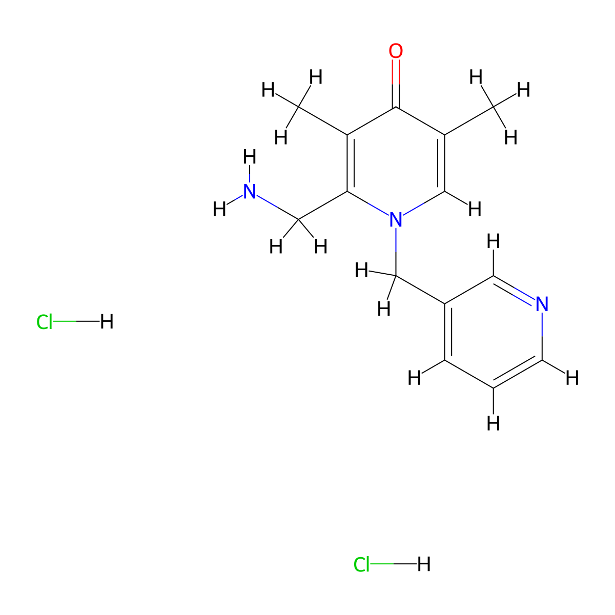 2-(Aminomethyl)-3,5-dimethyl-1-(pyridin-3-ylmethyl)pyridin-4(1H)-one dihydrochloride molecular structure, CAS 2270906-70-0