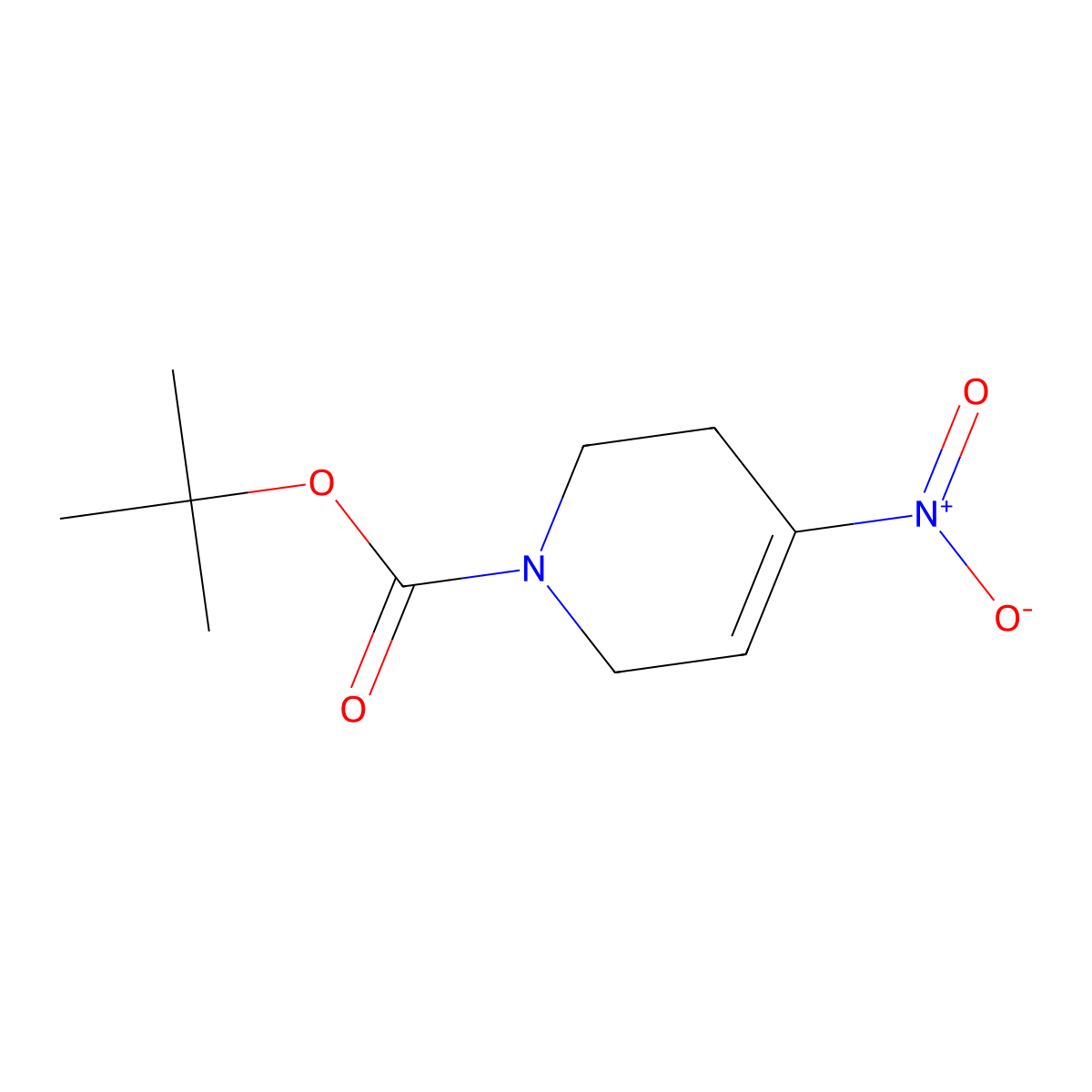 4-Nitro-3,6-dihydro-2H-pyridine-1-carboxylic acid tert-butyl ester molecular structure, CAS 2270906-77-7