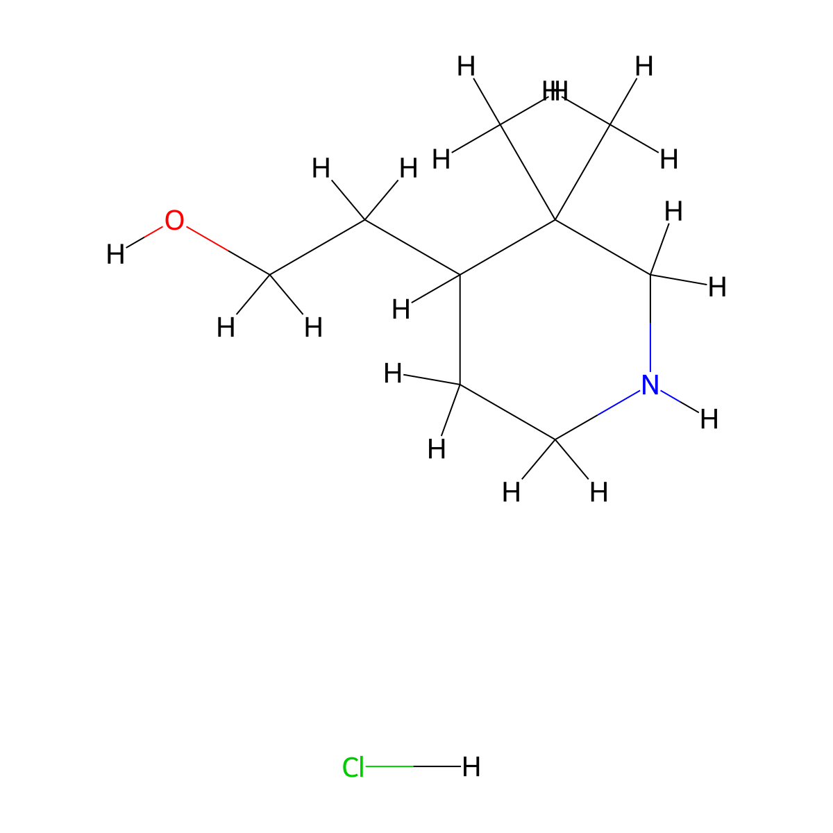 2-(3,3-Dimethyl-piperidin-4-yl)-ethanol hydrochloride molecular structure, CAS 2270907-12-3
