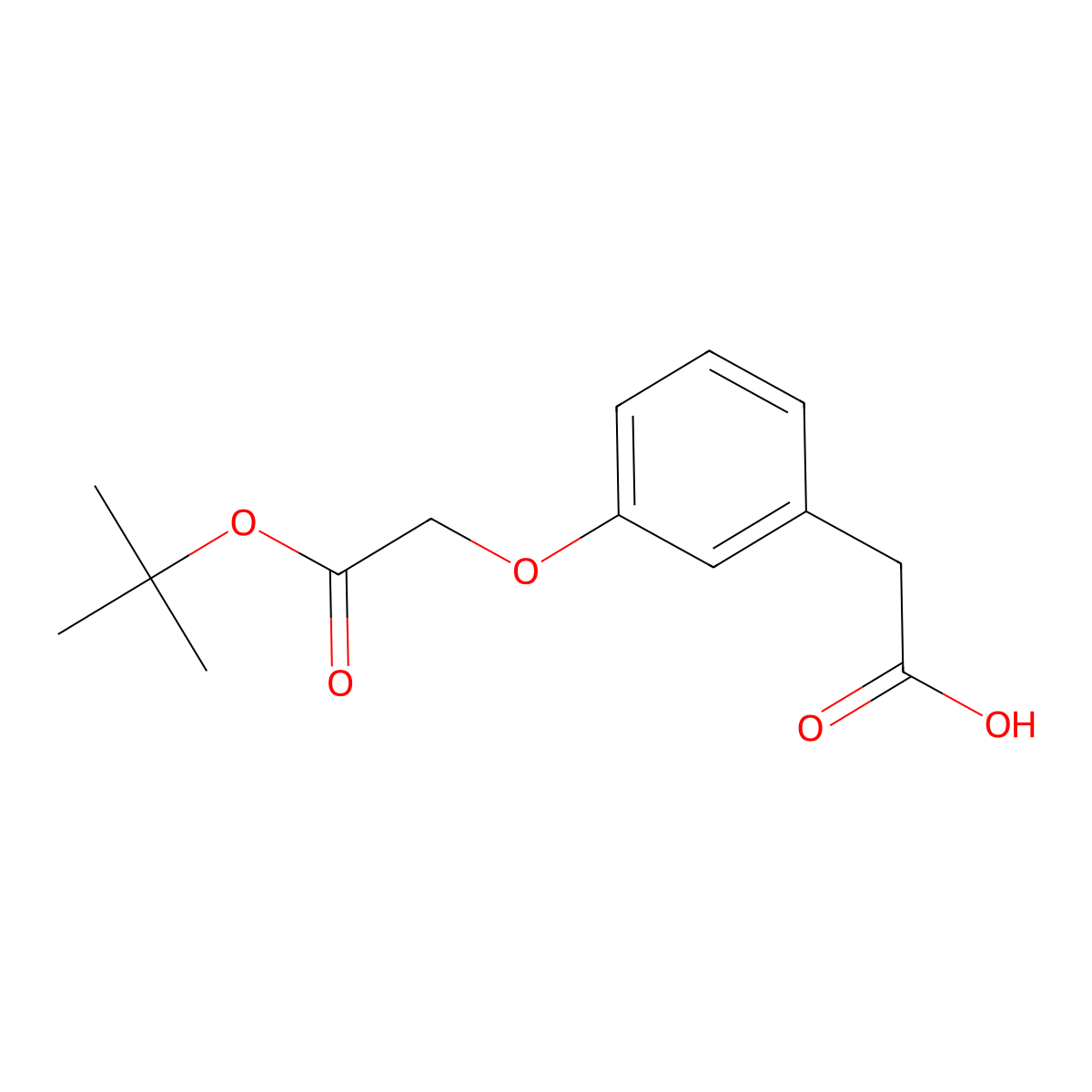 (3-tert-Butoxycarbonylmethoxy-phenyl)-acetic acid molecular structure, CAS 2270907-28-1