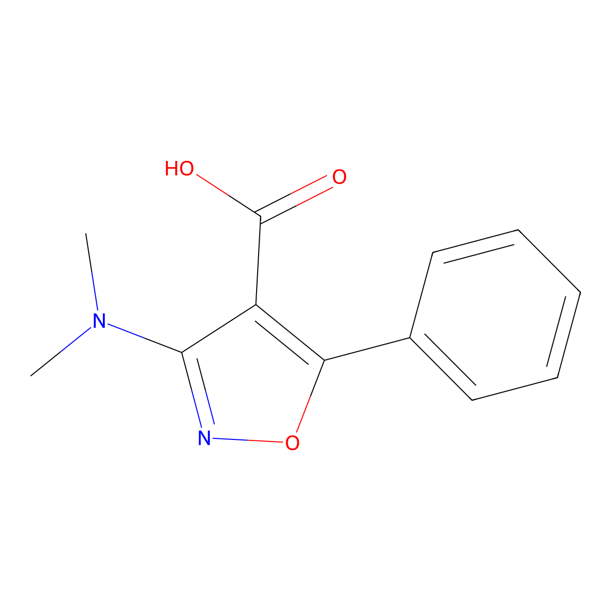 3-(Dimethylamino)-5-phenylisoxazole-4-carboxylic acid molecular structure, CAS 2270908-30-8