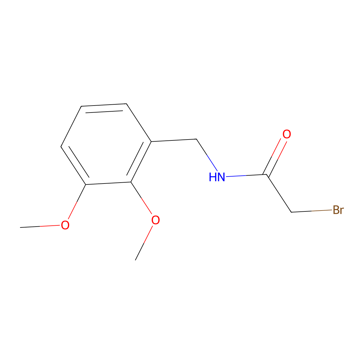 2-Bromo-N-(2,3-dimethoxybenzyl)acetamide molecular structure, CAS 2270908-35-3