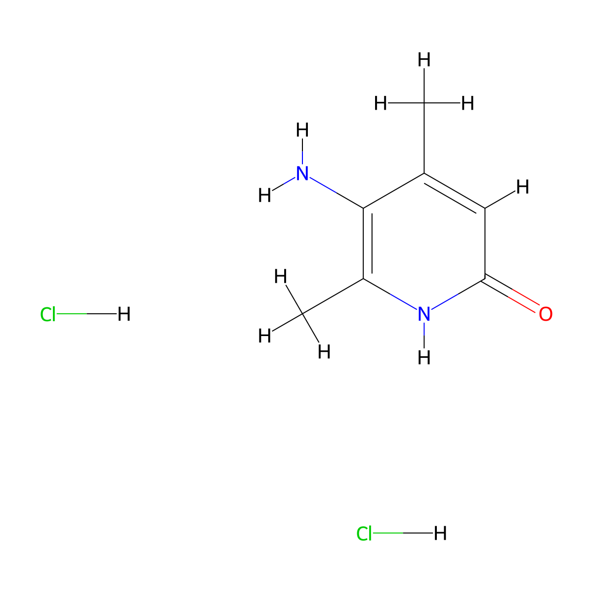 5-Amino-4,6-dimethylpyridin-2-ol dihydrochloride molecular structure, CAS 2270908-38-6