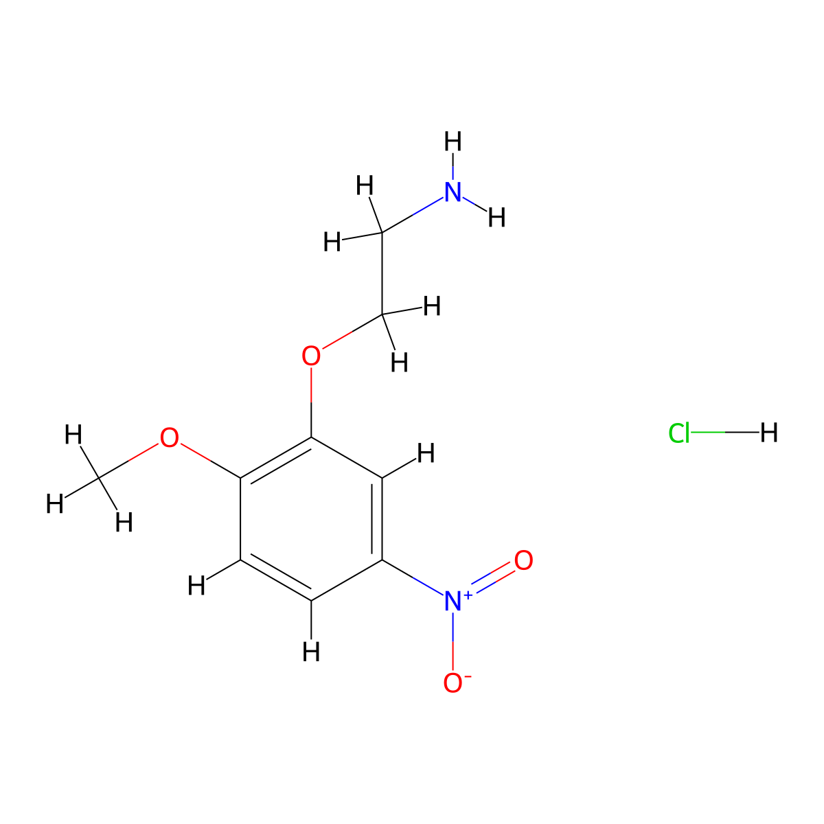 2-(2-Methoxy-5-nitrophenoxy)ethan-1-amine hydrochloride molecular structure, CAS 2270909-64-1