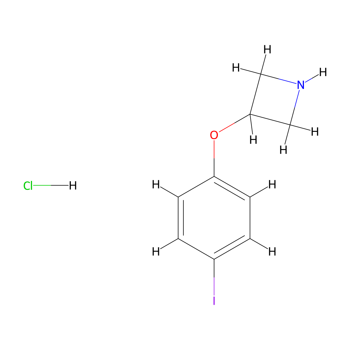 3-(4-Iodophenoxy)azetidine hydrochloride molecular structure, CAS 2270911-38-9