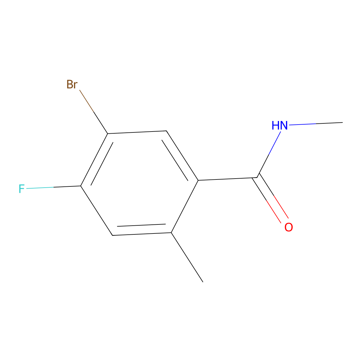 5-Bromo-4-fluoro-2,N-dimethyl-benzamide molecular structure, CAS 2270911-42-5