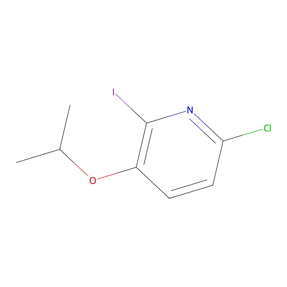6-Chloro-2-iodo-3-isopropoxypyridine molecular structure, CAS 2270911-44-7