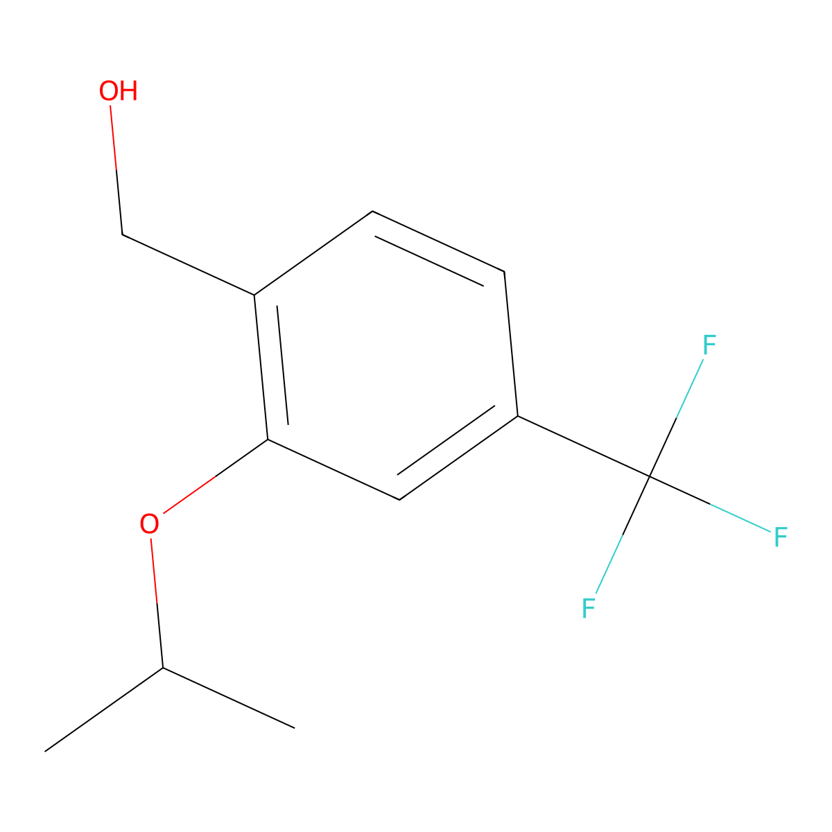 (2-Isopropoxy-4-trifluoromethylphenyl)-methanol molecular structure, CAS 2270912-14-4