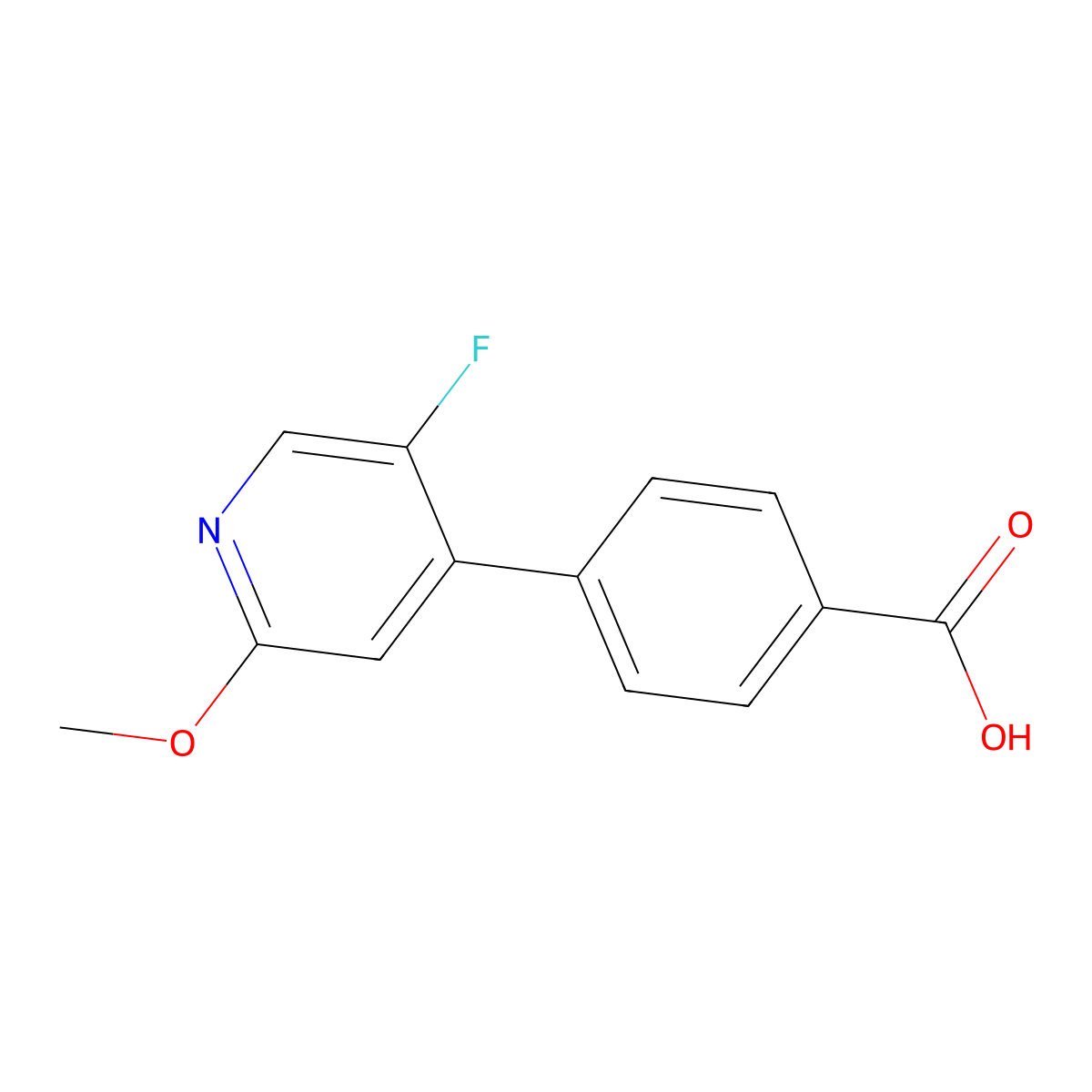 4-(5-Fluoro-2-methoxypyridin-4-yl)-benzoic acid molecular structure, CAS 2270912-28-0