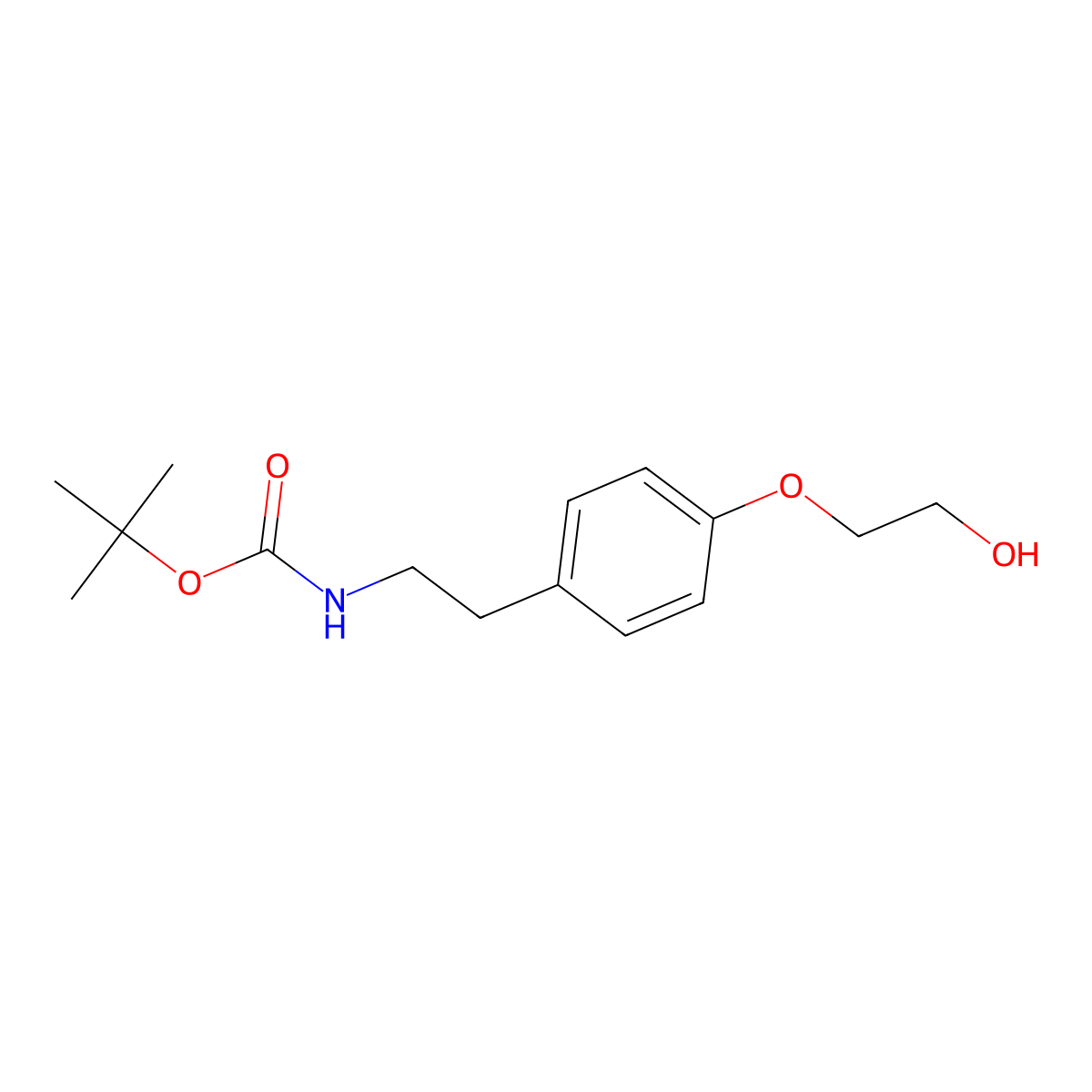 tert-butyl N-{2-[4-(2-hydroxyethoxy)phenyl]ethyl}carbamate molecular structure, CAS 2270912-53-1