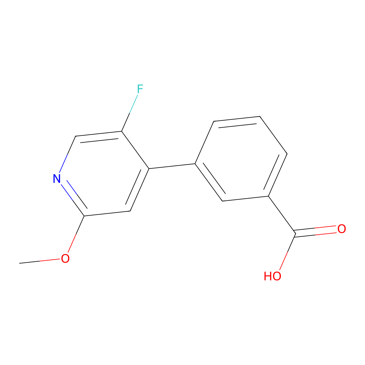 3-(5-Fluoro-2-methoxypyridin-4-yl)-benzoic acid molecular structure, CAS 2270912-61-1