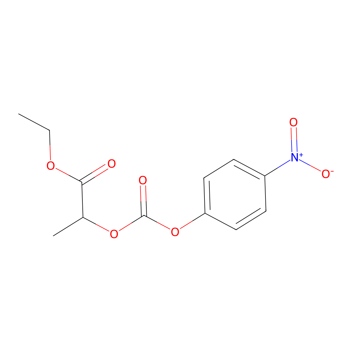 Ethyl 2-(((4-nitrophenoxy)carbonyl)oxy)propanoate molecular structure, CAS 2270913-05-6