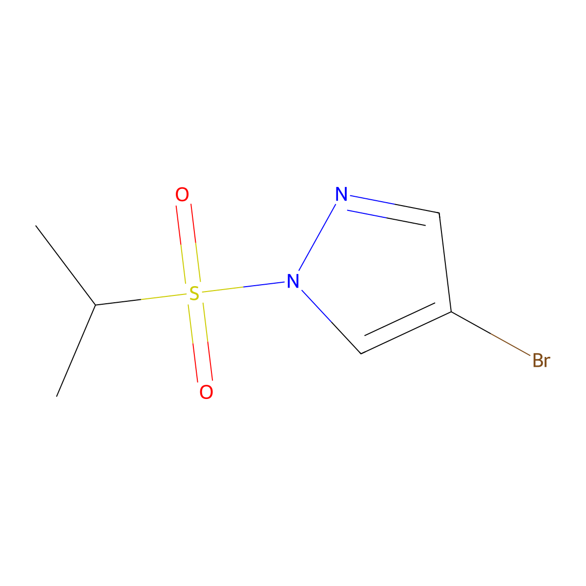 4-Bromo-1-(propane-2-sulfonyl)-1H-pyrazole molecular structure, CAS 2270913-64-7