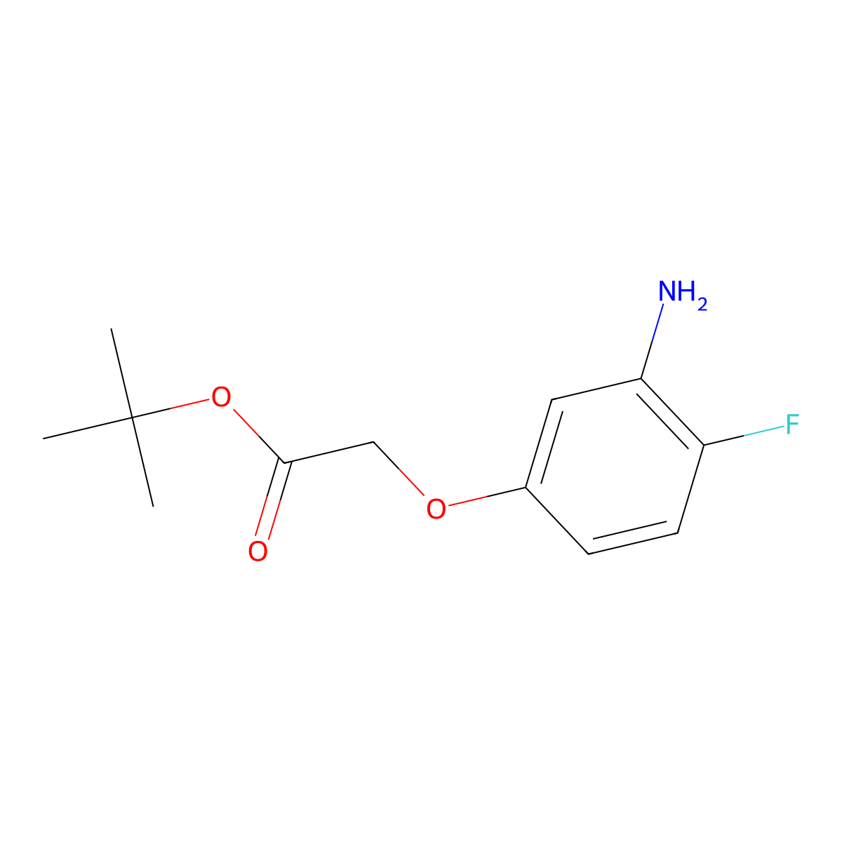 (3-Amino-4-fluorophenoxy)-acetic acid tert-butyl ester molecular structure, CAS 2270913-75-0