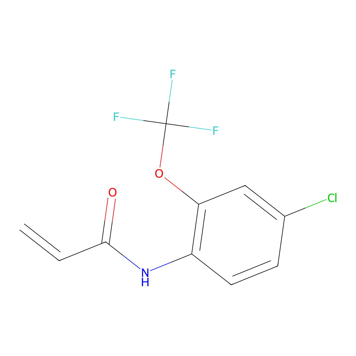 N-[4-chloro-2-(trifluoromethoxy)phenyl]prop-2-enamide molecular structure, CAS 2270918-42-6