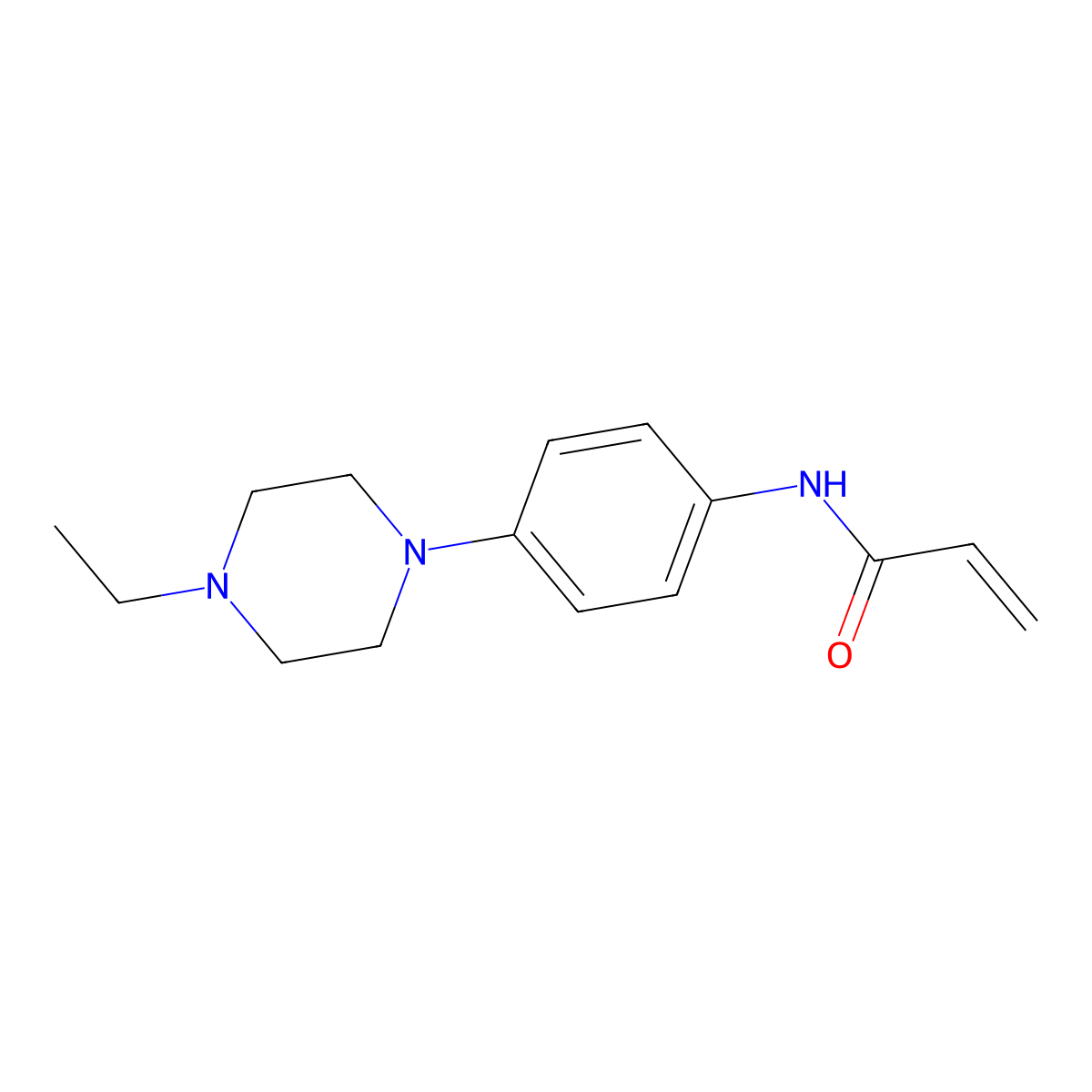 N-[4-(4-ethylpiperazin-1-yl)phenyl]prop-2-enamide molecular structure, CAS 2270918-45-9