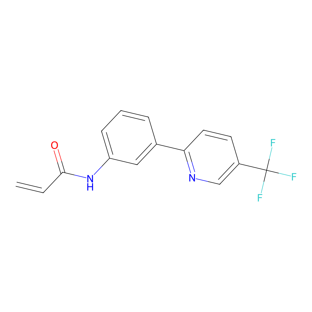 N-{3-[5-(trifluoromethyl)pyridin-2-yl]phenyl}prop-2-enamide molecular structure, CAS 2270918-47-1