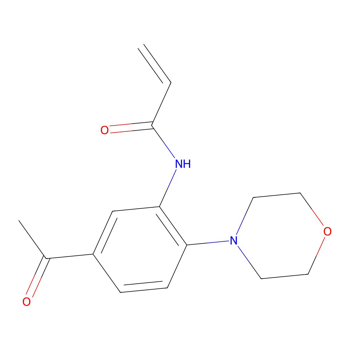 N-[5-acetyl-2-(morpholin-4-yl)phenyl]prop-2-enamide molecular structure, CAS 2270918-51-7