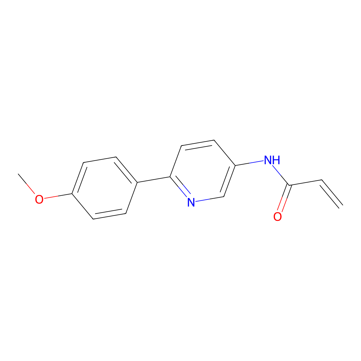 N-[6-(4-methoxyphenyl)pyridin-3-yl]prop-2-enamide molecular structure, CAS 2270918-53-9