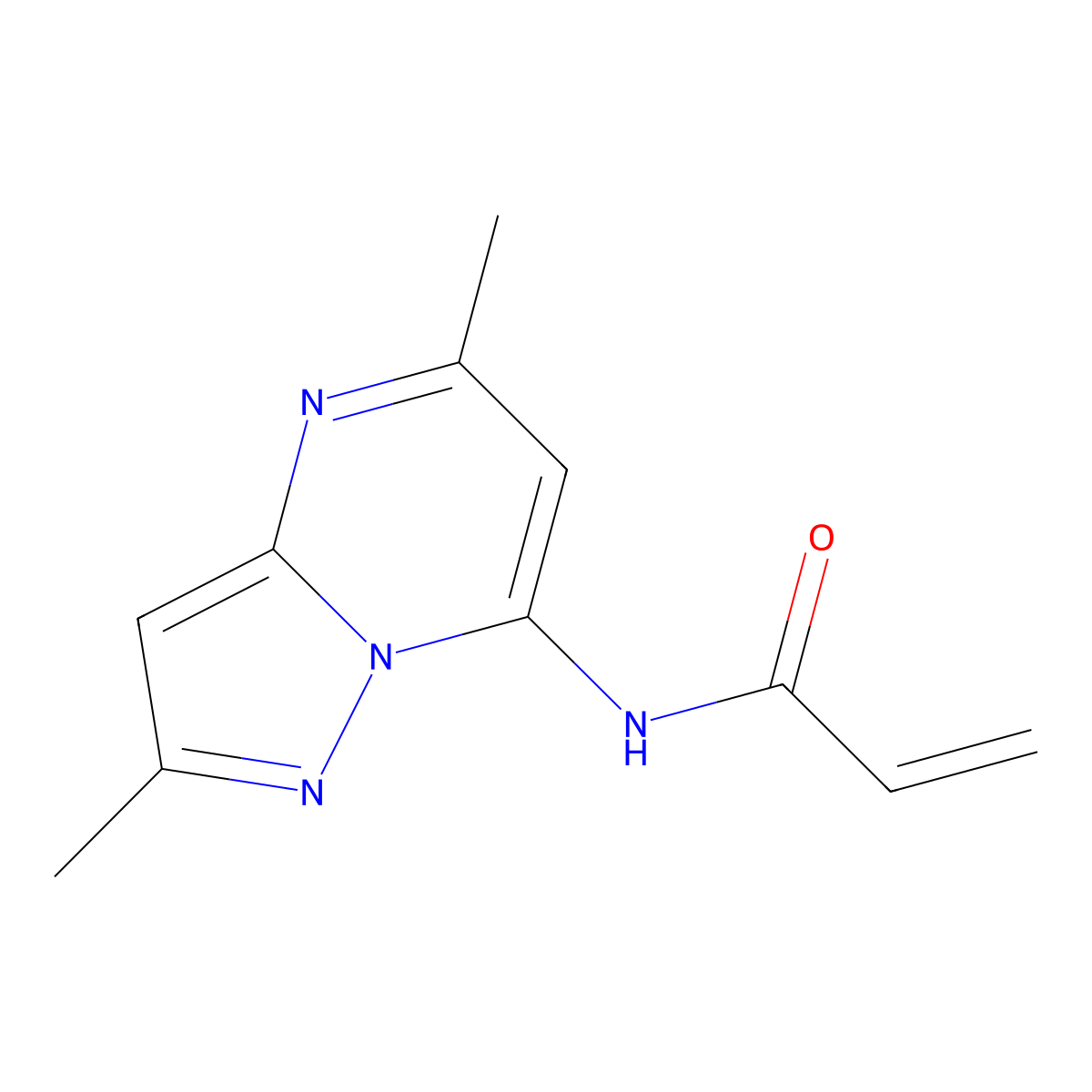 N-{2,5-dimethylpyrazolo[1,5-a]pyrimidin-7-yl}prop-2-enamide molecular structure, CAS 2270918-55-1
