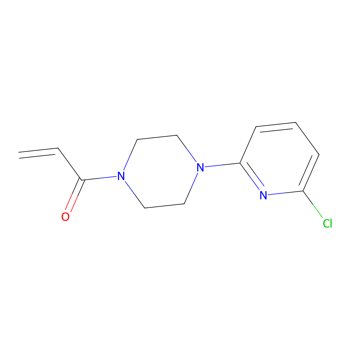 1-[4-(6-Chloropyridin-2-yl)piperazin-1-yl]prop-2-en-1-one molecular structure, CAS 2270918-57-3
