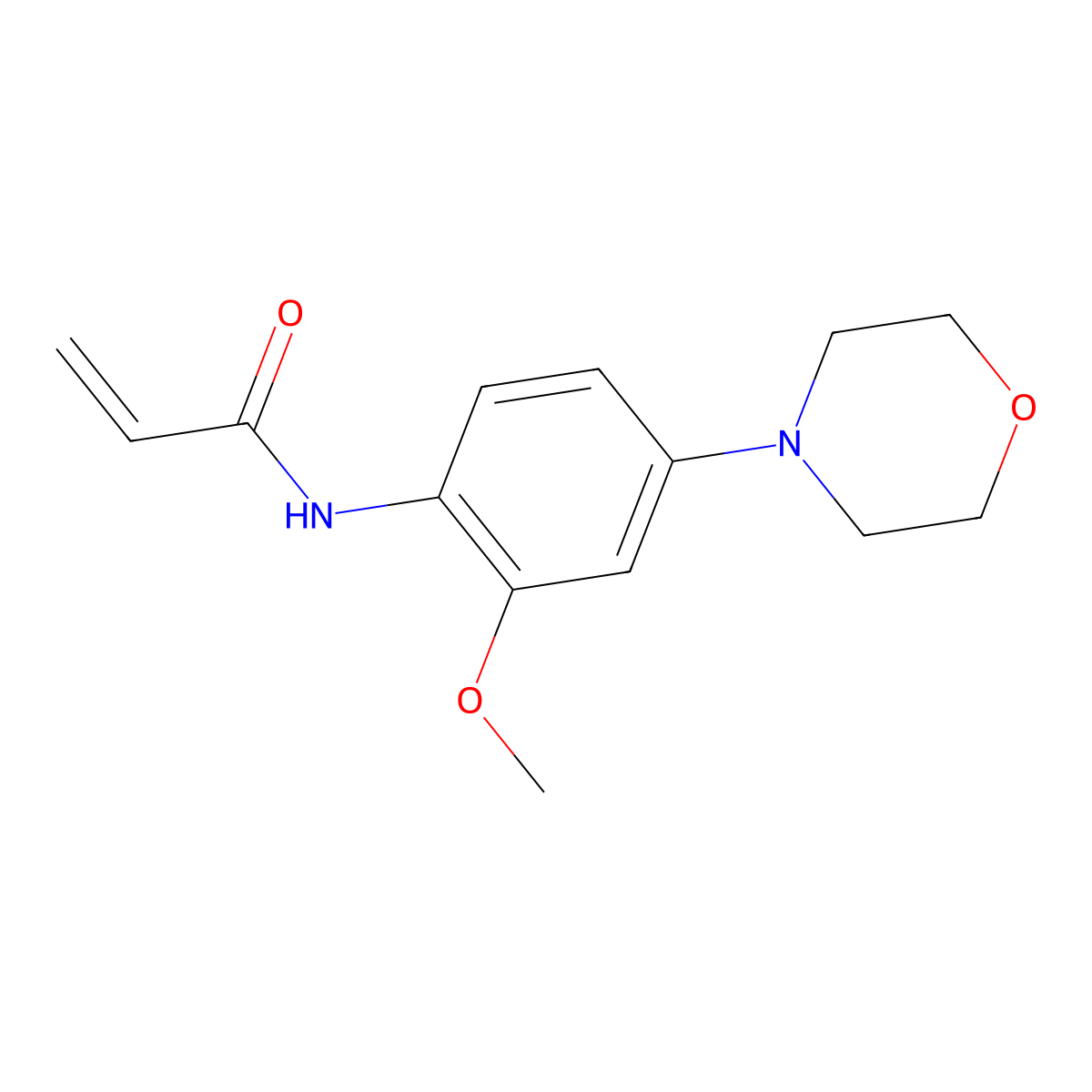 N-[2-methoxy-4-(morpholin-4-yl)phenyl]prop-2-enamide molecular structure, CAS 2270918-62-0