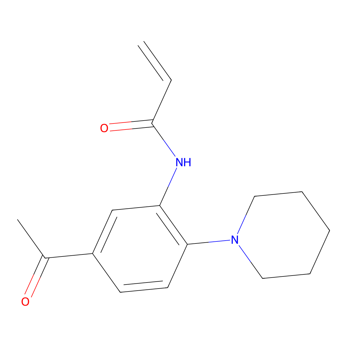 N-[5-acetyl-2-(piperidin-1-yl)phenyl]prop-2-enamide molecular structure, CAS 2270918-68-6