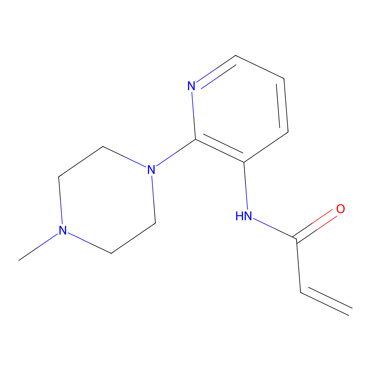 N-[2-(4-methylpiperazin-1-yl)pyridin-3-yl]prop-2-enamide molecular structure, CAS 2270918-71-1