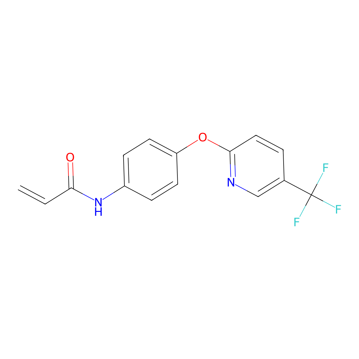 N-(4-{[5-(trifluoromethyl)pyridin-2-yl]oxy}phenyl)prop-2-enamide molecular structure, CAS 2270918-76-6