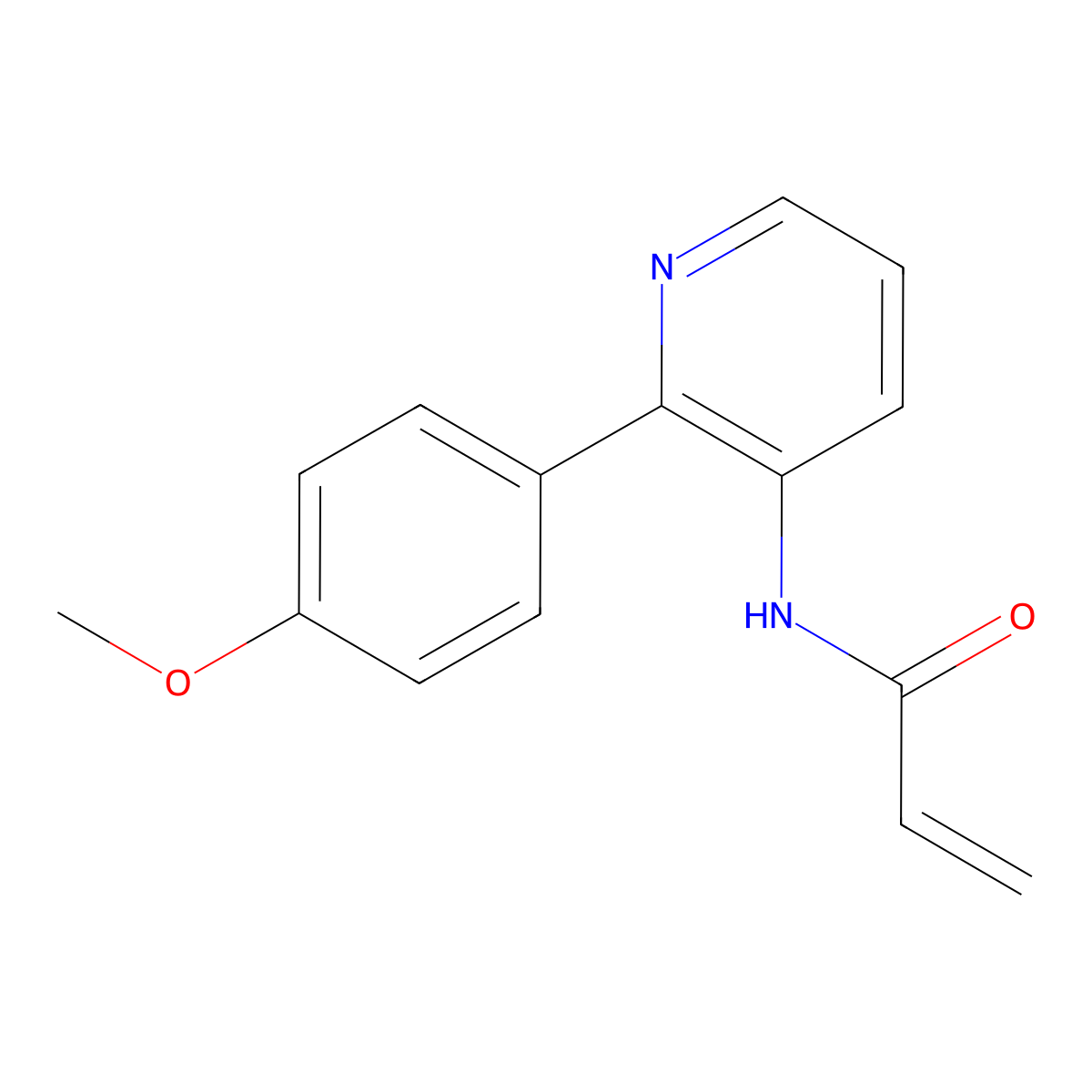 N-[2-(4-methoxyphenyl)pyridin-3-yl]prop-2-enamide molecular structure, CAS 2270918-77-7