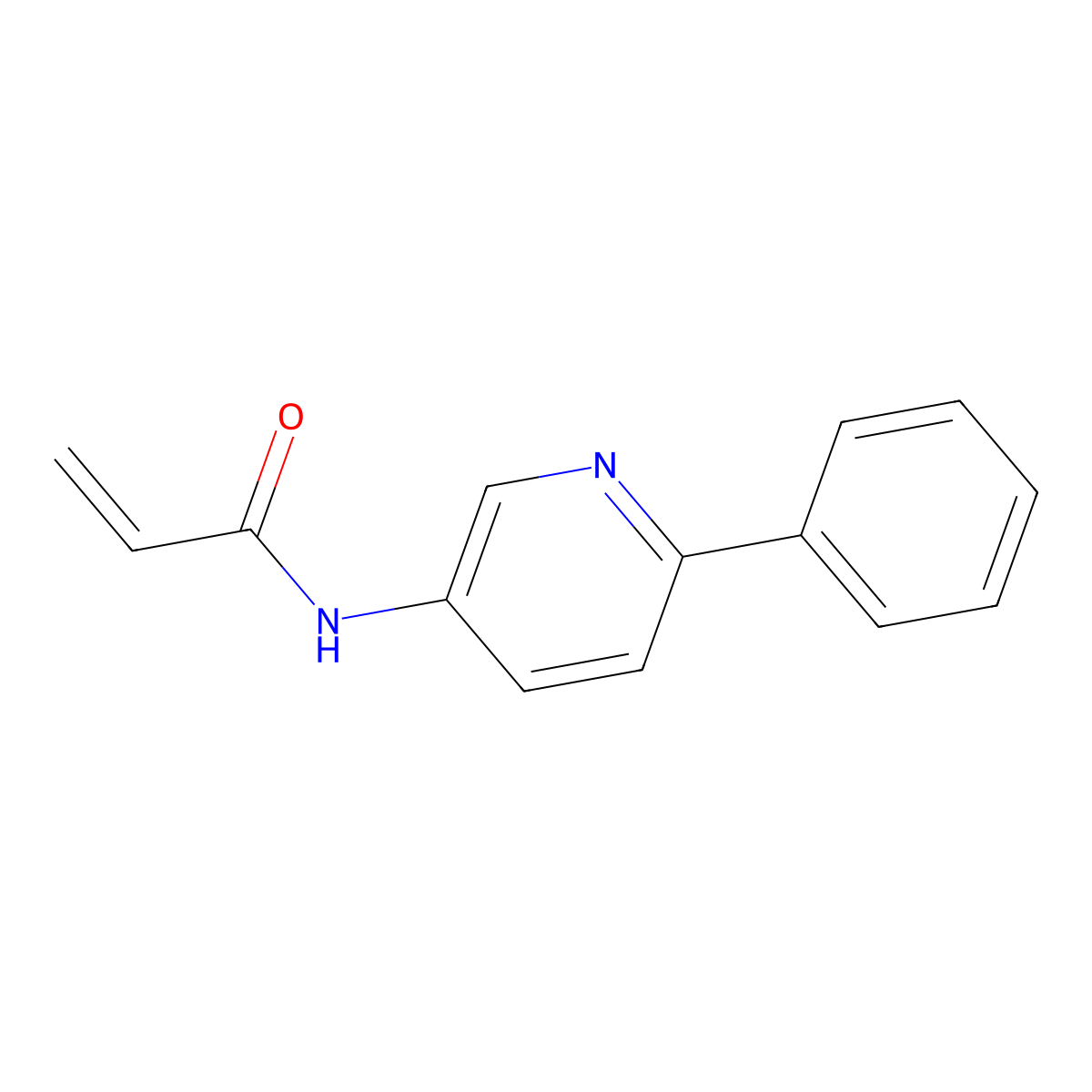 N-(6-phenylpyridin-3-yl)prop-2-enamide molecular structure, CAS 2270918-82-4