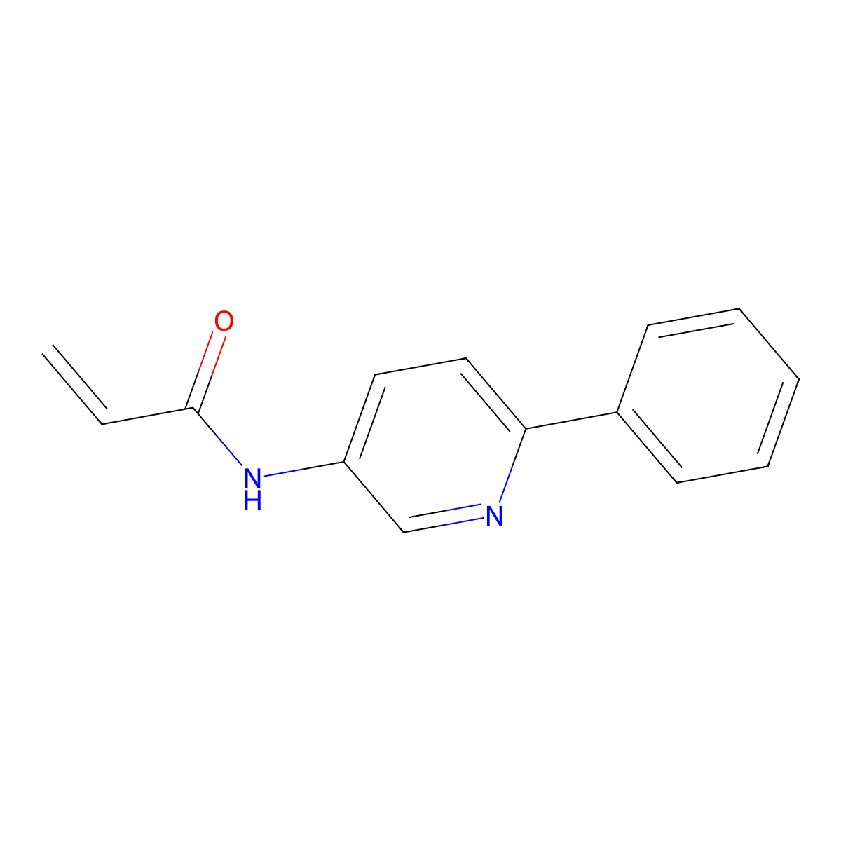 N-(6-phenylpyridin-3-yl)prop-2-enamide molecular structure, CAS 2270918-82-4