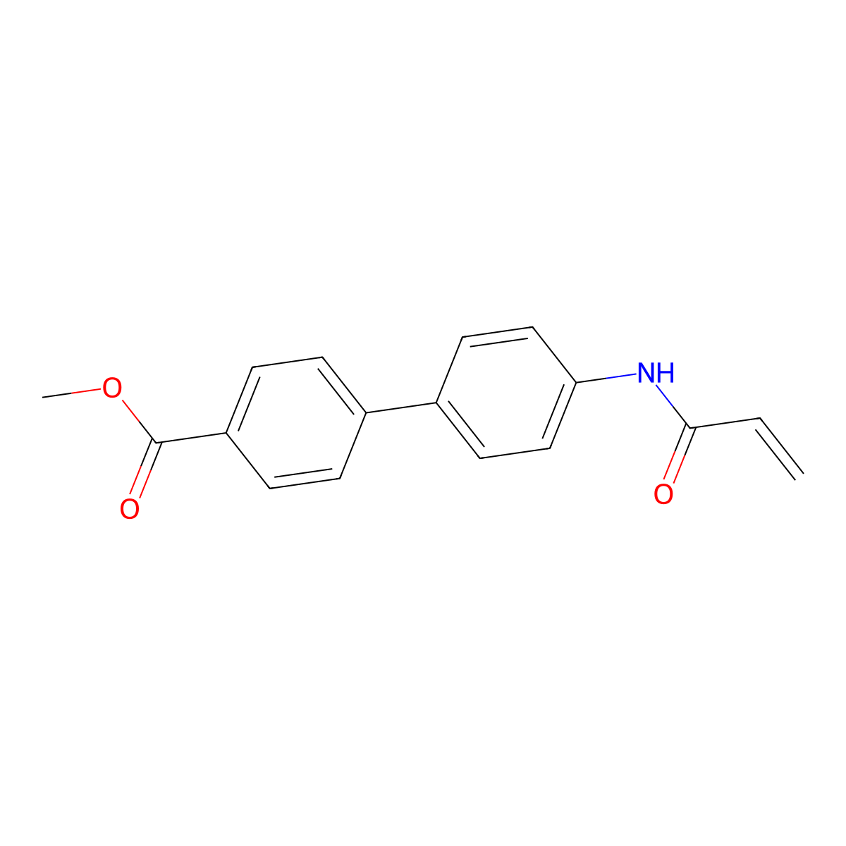 Methyl 4'-(prop-2-enamido)-[1,1'-biphenyl]-4-carboxylate molecular structure, CAS 2270918-83-5