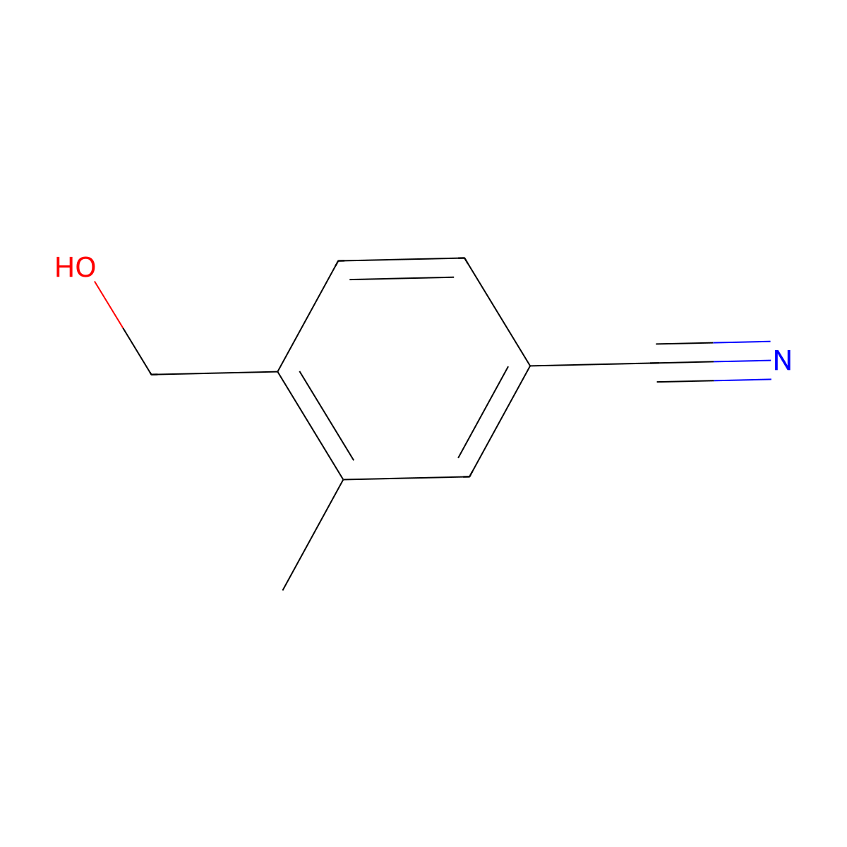 4-(Hydroxymethyl)-3-methylbenzonitrile molecular structure, CAS 227094-07-7