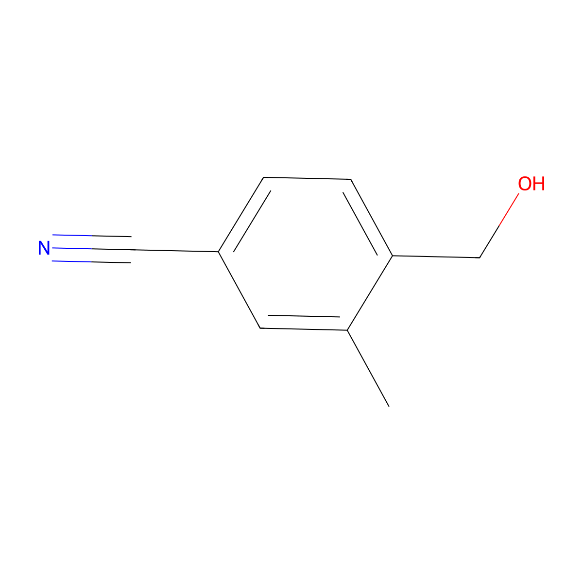 4-(Hydroxymethyl)-3-methylbenzonitrile molecular structure, CAS 227094-07-7