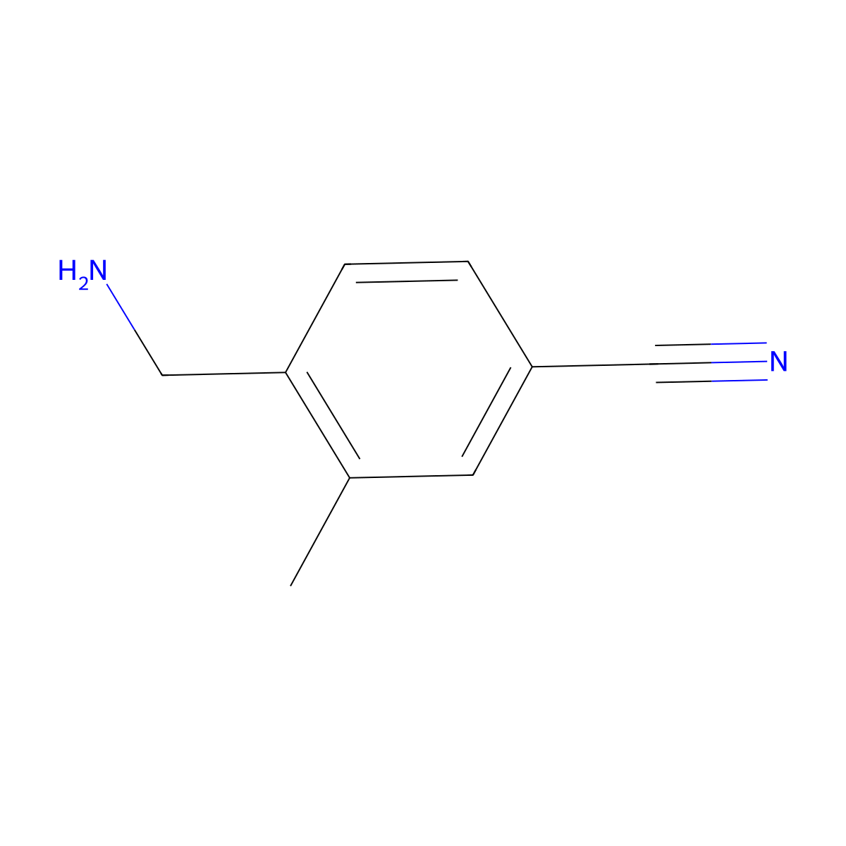 4-(Aminomethyl)-3-methylbenzonitrile molecular structure, CAS 227094-10-2