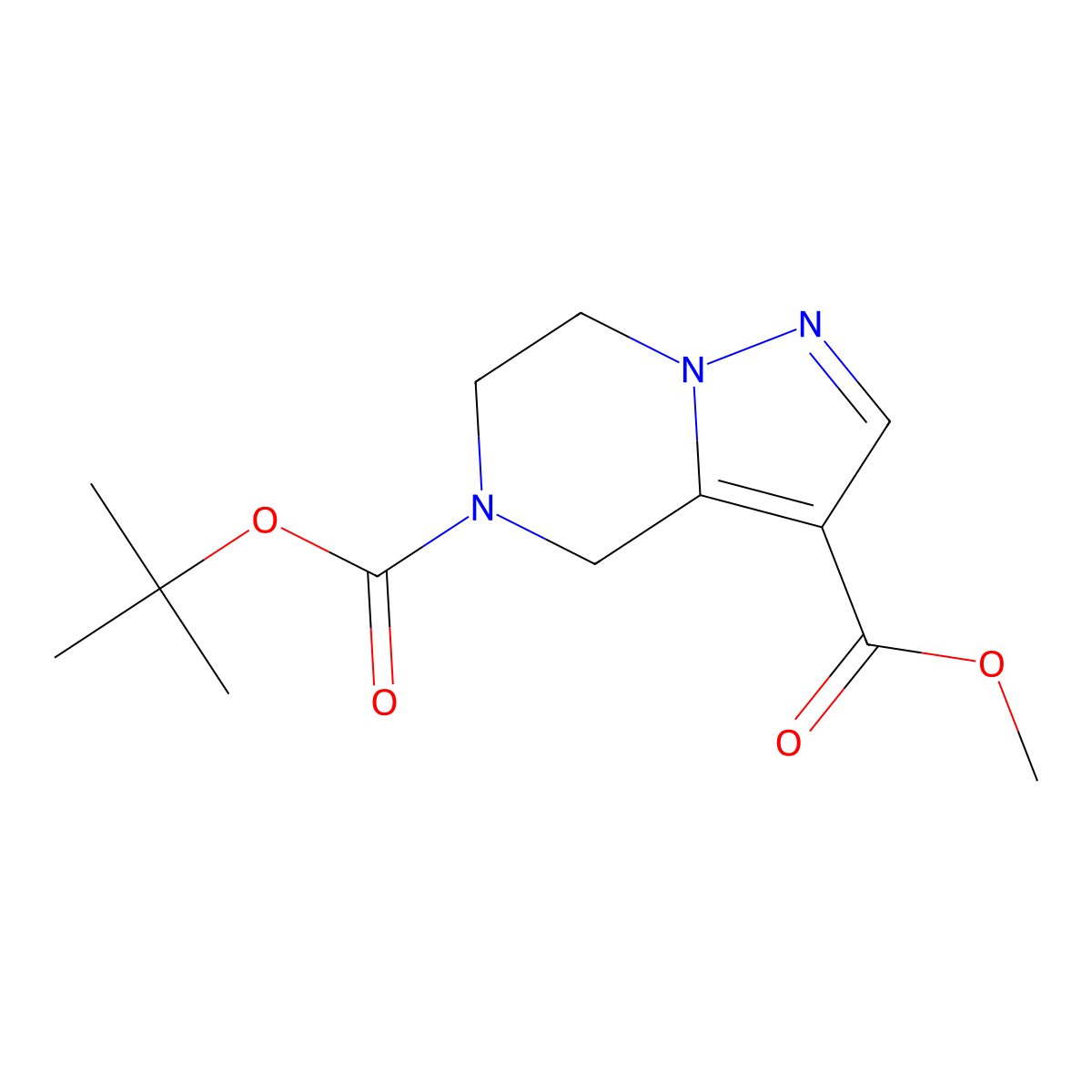O5-Tert-butyl O3-methyl 6,7-dihydro-4H-pyrazolo[1,5-A]pyrazine-3,5-dicarboxylate molecular structure, CAS 2270942-62-4