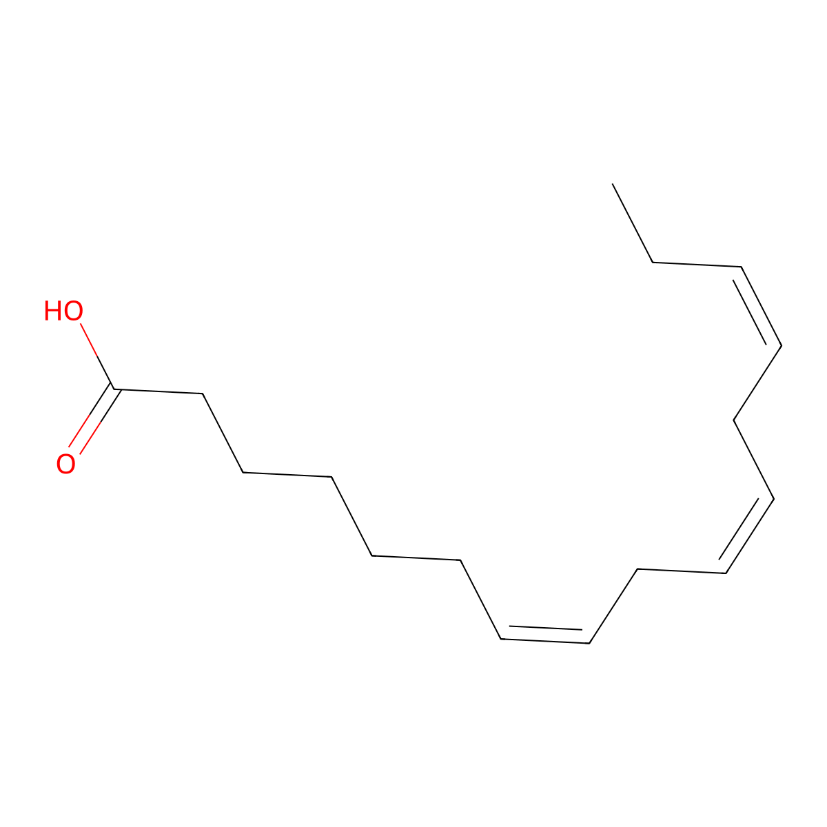 7,10,13-Hexadecatrienoic acid molecular structure, CAS 2271-35-4