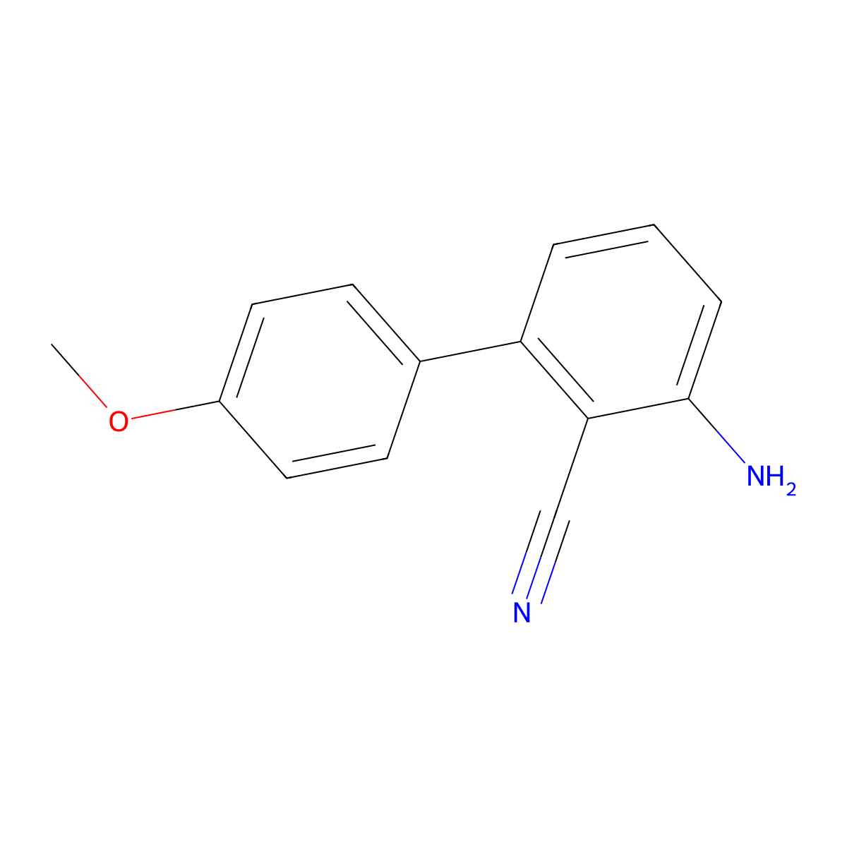 3-Amino-4'-methoxy-[1,1'-biphenyl]-2-carbonitrile molecular structure, CAS 2271040-00-5