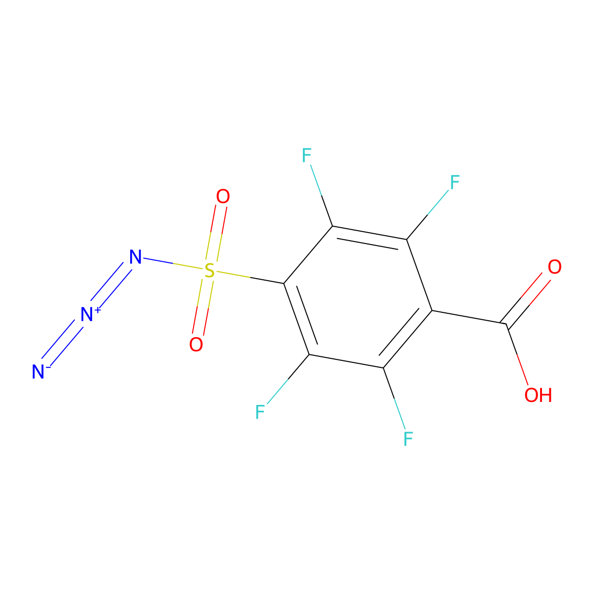 4-(Azidosulfonyl)-2,3,5,6-tetrafluorobenzoic Acid molecular structure, CAS 2271046-99-0