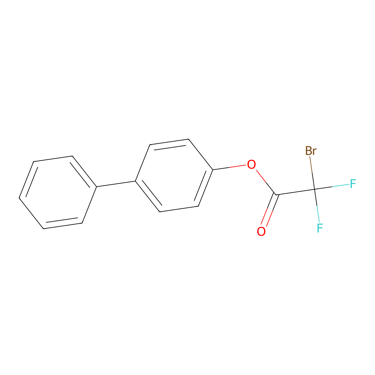 [1,1'-Biphenyl]-4-yl 2-bromo-2,2-difluoroacetate molecular structure, CAS 2271058-84-3