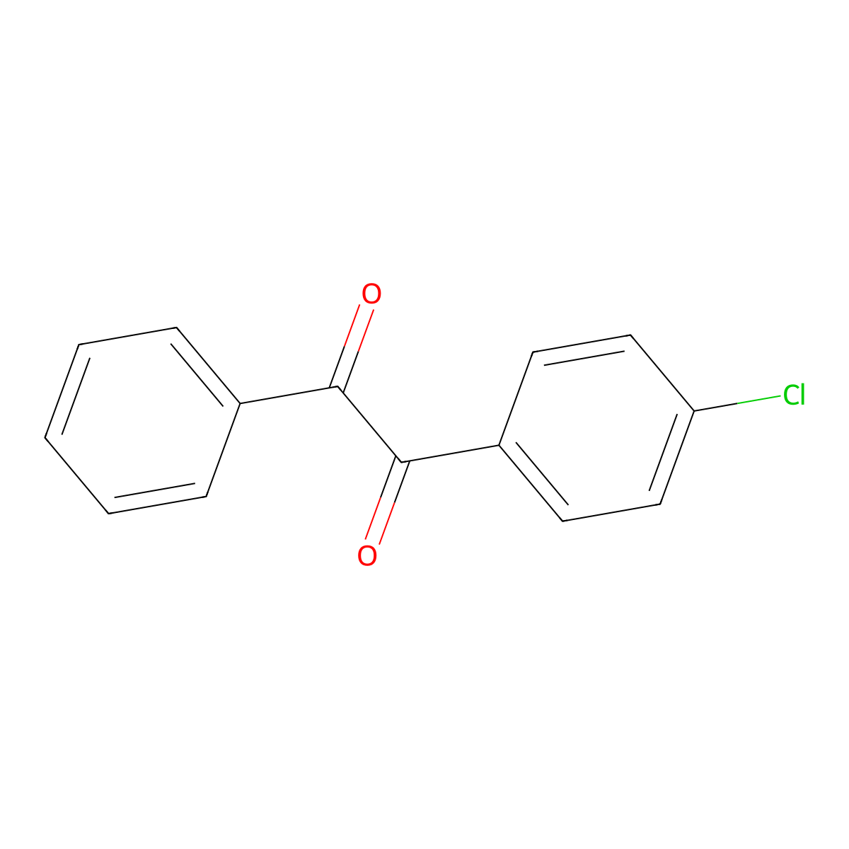 1-(4-Chlorophenyl)-2-phenyl-1,2-ethanedione molecular structure, CAS 22711-23-5