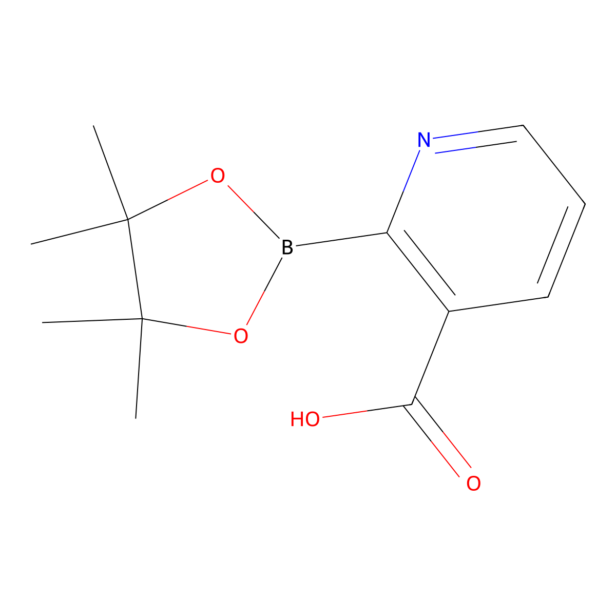 2-(4,4,5,5-Tetramethyl-1,3,2-dioxaborolan-2-yl)nicotinic acid molecular structure, CAS 2271106-93-3