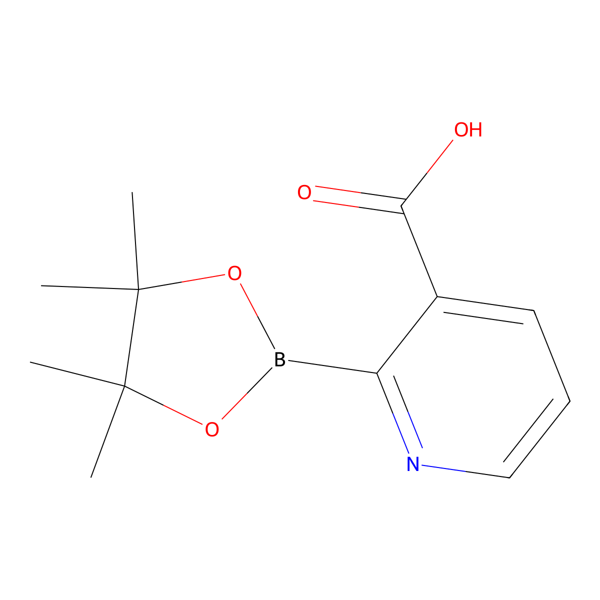 2-(4,4,5,5-Tetramethyl-1,3,2-dioxaborolan-2-yl)nicotinic acid molecular structure, CAS 2271106-93-3