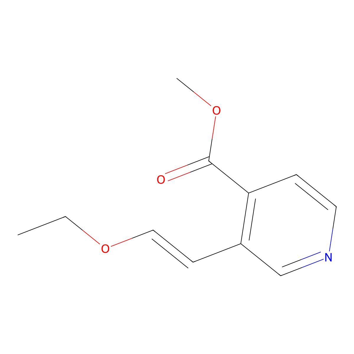 Methyl (E)-3-(2-ethoxyvinyl)isonicotinate molecular structure, CAS 2271162-29-7