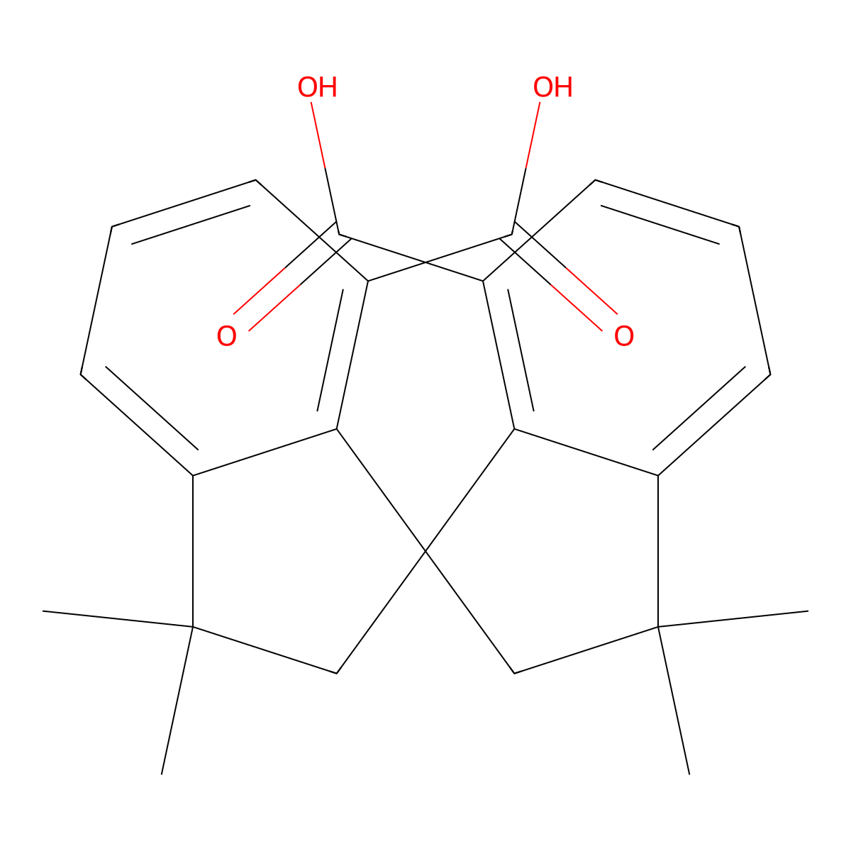 (1R)-2,2',3,3'-Tetrahydro-3,3,3',3'-tetramethyl-1,1'-spirobi[1H-indene]-7,7'-dicarboxylic acid molecular structure, CAS 2271327-59-2