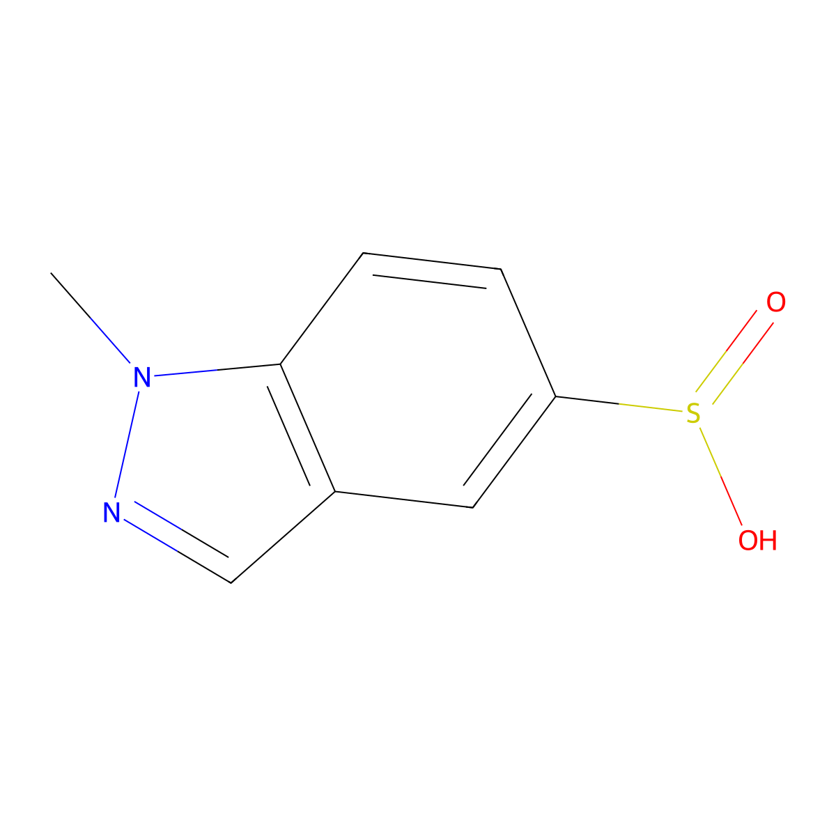 1-Methyl-1H-indazole-5-sulfinic acid molecular structure, CAS 2271372-16-6