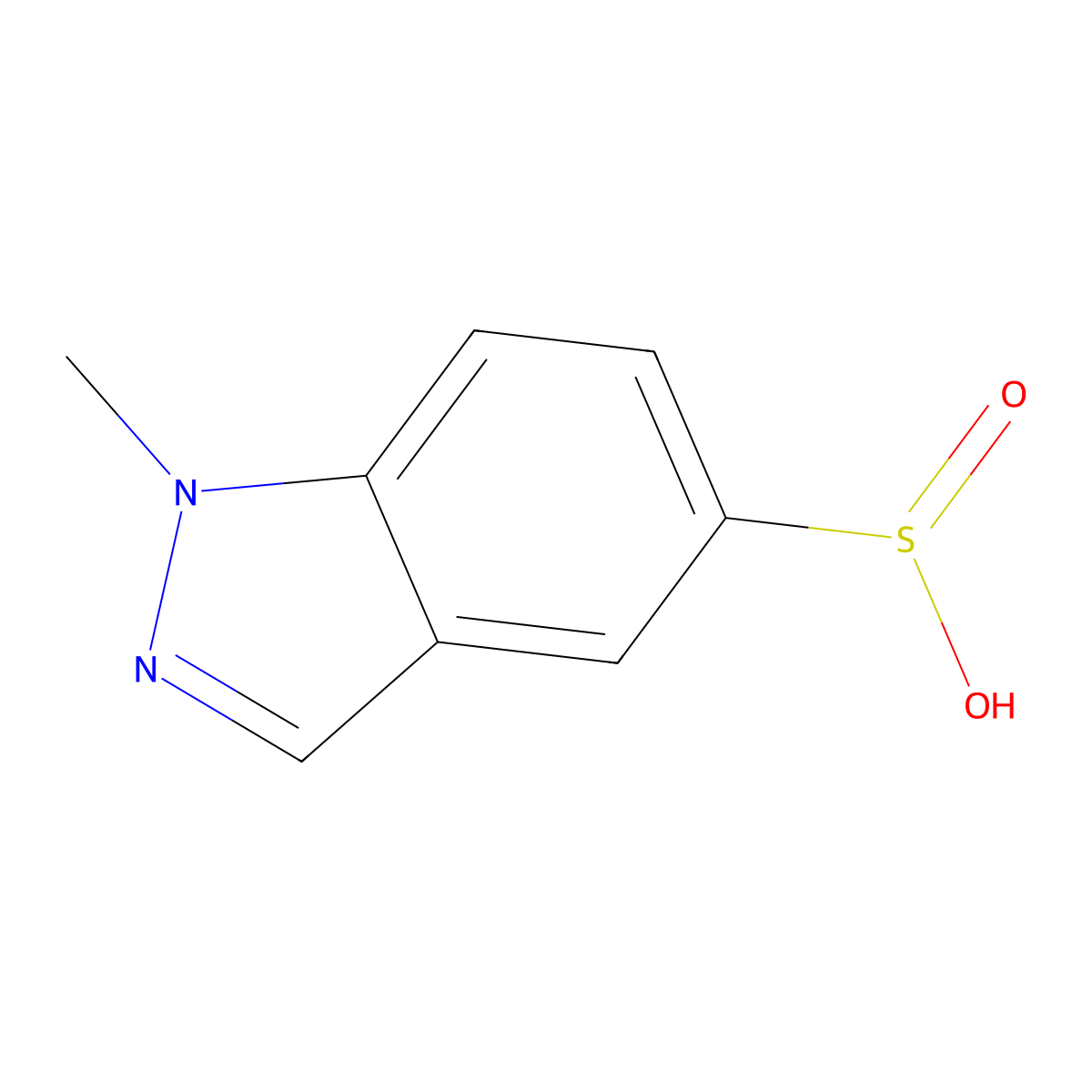 1-Methyl-1H-indazole-5-sulfinic acid molecular structure, CAS 2271372-16-6