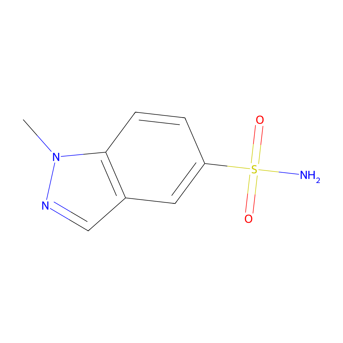 1-Methyl-1H-indazole-5-sulfonamide molecular structure, CAS 2271372-17-7